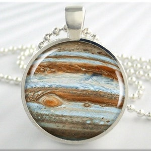 Jupiter Pendant Necklace, Planet Jupiter Space Jewelry, Space Gift, Resin Pendant 382RB image 8