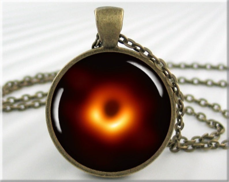 Black Hole Pendant Celestial Space Picture Charm Resin Jewelry Etsy