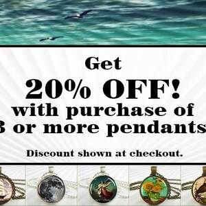 May include: Get 20% OFF! with purchase of 3 or more pendants. Discount shown at checkout.