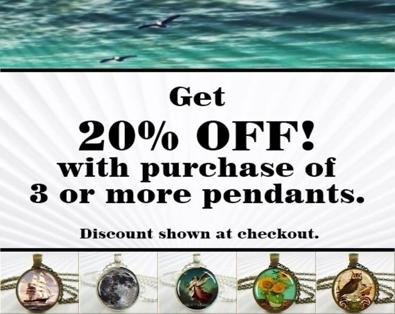 May include: Get 20% OFF! with purchase of 3 or more pendants. Discount shown at checkout.