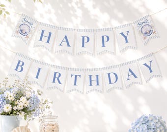 The Summer I Turned Thirteen Birthday Banner, Coastal Coquette Party Decorations, Beach Birthday Banner, Digital Download