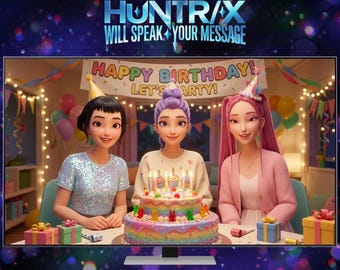 Custom K-pop Demon Hunters Birthday Video Gift, Custom Animated Custom Huntrix Voice Message (Digital Download)