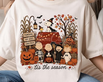 Snoopy Halloween PNG, Peanuts and Charlie Brown Spooky Halloween Trick Or Treat Snoopy, Tis The Season Halloween PNG Download