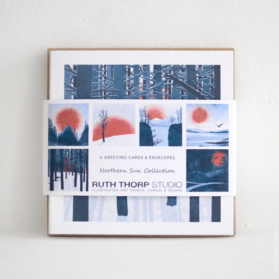 Northern Sun Collection Pack of 6 Greeting Cards