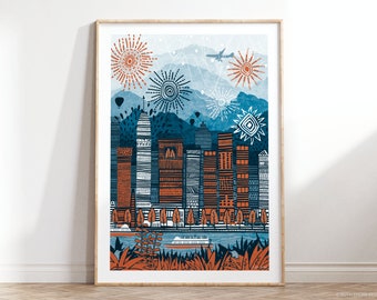 Stereo City Art Print: A4, A3, A2, A1