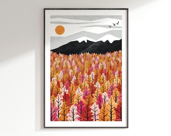 Blaze Art Print: Autumn Collection A4, A3, A2, A1