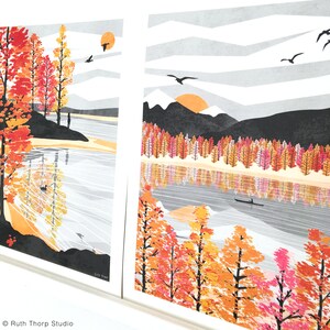 Golden Shore Art Print: Autumn Collection A4, A3, A2, A1 image 8