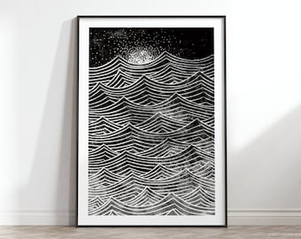 Water World Art Print: A4, A3, A2, A1