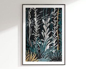 Ocean Forest Art Print: A4, A3, A2, A1