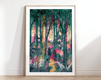 To Earth, with love Art Print: Paradise Collection A4, A3, A2, A1 | bright and bold, vibrant interior