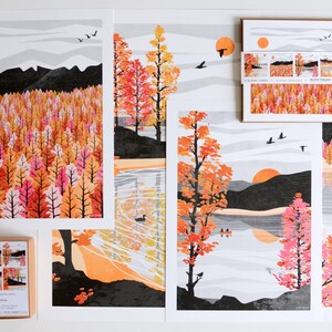 Golden Shore Art Print: Autumn Collection A4, A3, A2, A1 image 9