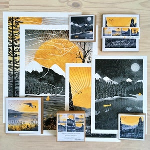 Home Art Print: A5, A4, A3, A2, A1 Journey Collection summer, sunshine, yellow, garden, meadow, shed, cabin image 7