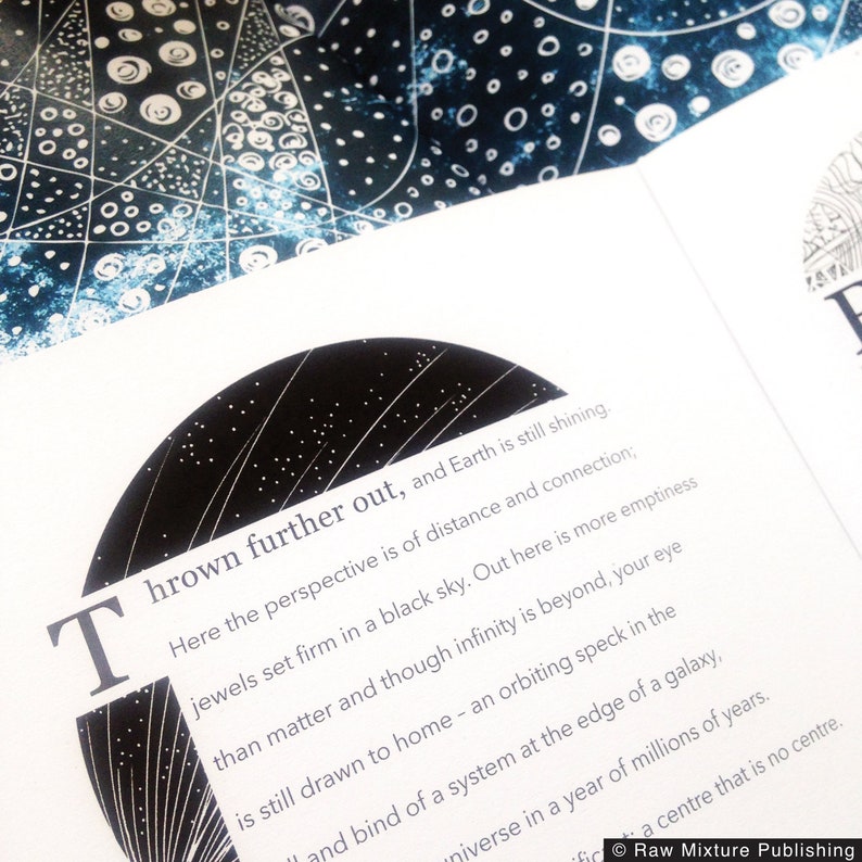 Blue Marble Illustrated Eco Poem by Steve Thorp. Illustrated Etsy