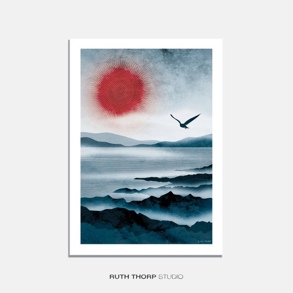 Northern Sun Art Print: A4, A3, A2, A1