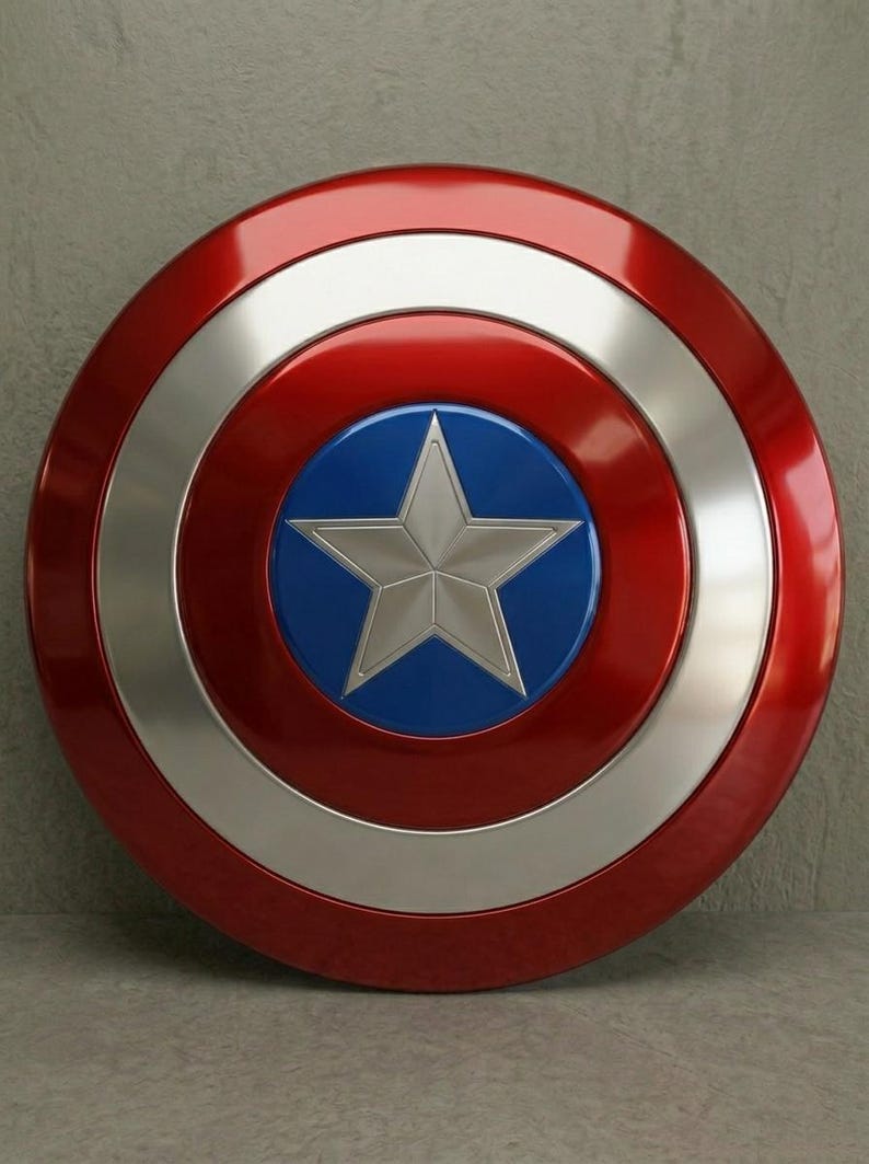 Metal Captain America Shield: Avenger Movie Prop Replica - Cosplay or Decor image 1