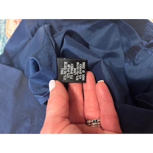Adrianna Papell navy blue satin sz 8 glam event wedding guest dress MOB party image 8