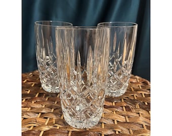 ヴィンテージ ゴーラム クリスタル レディ・アン ハイボールグラス 6インチ 3個セット 廃盤品