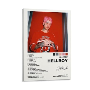 Hellboy Album Cover Poster Lil Peep Poster Wall Art Picture Painting Poster Canvas Print Artworks Bedroom Living Room Decor