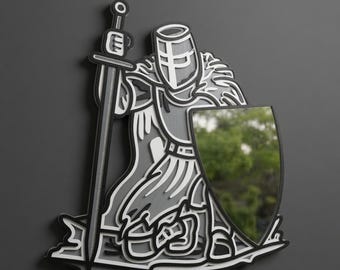 Knight -Mirror _ 3d multilayer _ wood layers _ mandella _ polar mirror