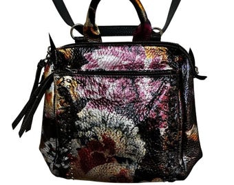 Unieke op maat gemaakte bloemenfolie The Sak Loyola mini-rugzakschoudertas