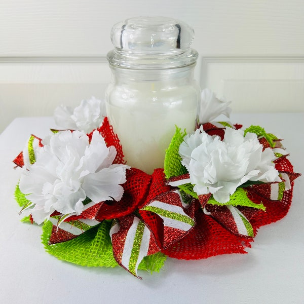 Christmas Candle Rings Etsy