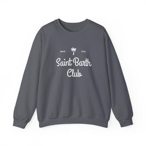 Sudadera del Club de San Bartolomé, Sudadera de cuello redondo de isla caribeña, Sudadera de vacaciones en San Bartolomé imagen 14