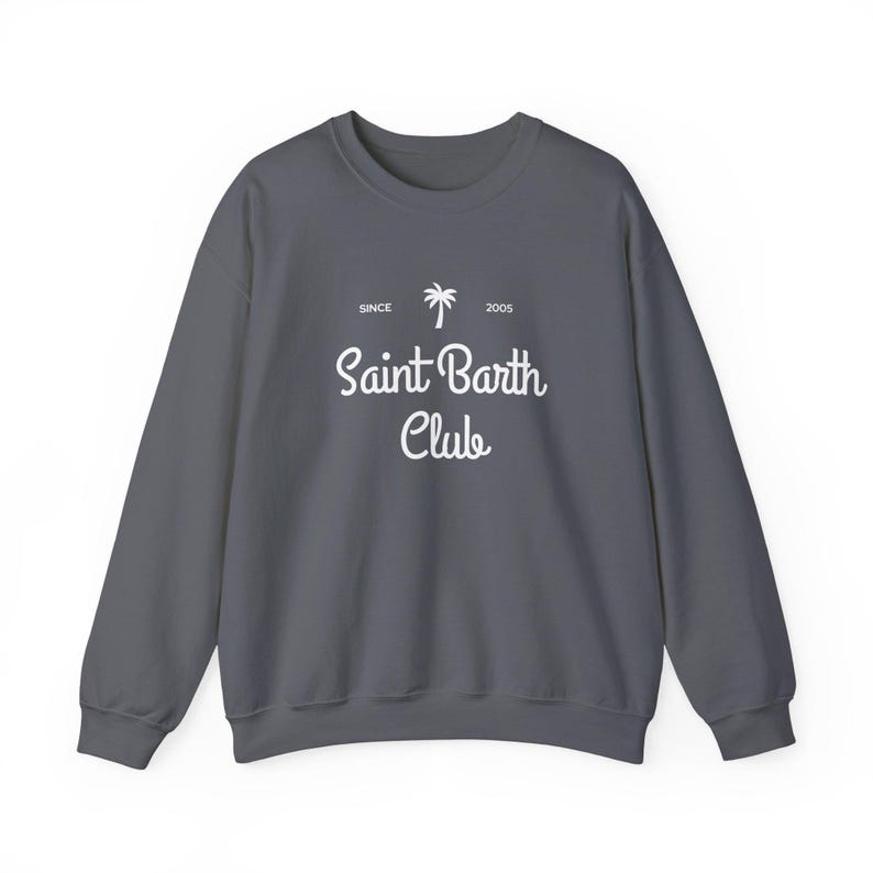 Sudadera del Club de San Bartolomé, Sudadera de cuello redondo de isla caribeña, Sudadera de vacaciones en San Bartolomé imagen 14