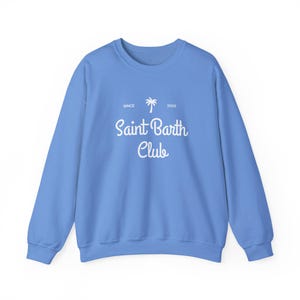 Sudadera del Club de San Bartolomé, Sudadera de cuello redondo de isla caribeña, Sudadera de vacaciones en San Bartolomé imagen 12