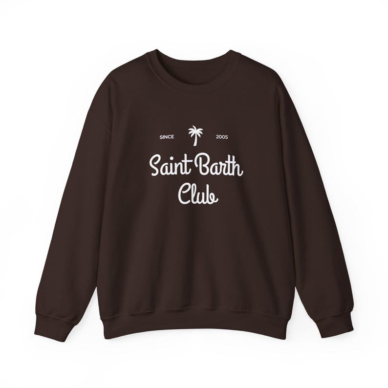 Sudadera del Club de San Bartolomé, Sudadera de cuello redondo de isla caribeña, Sudadera de vacaciones en San Bartolomé imagen 10