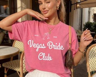 Camiseta de novia de Las Vegas, camiseta para despedida de soltera en Las Vegas, camiseta para futura novia, camiseta para viaje de chicas a Las Vegas, top nupcial