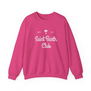 Sudadera del Club de San Bartolomé, Sudadera de cuello redondo de isla caribeña, Sudadera de vacaciones en San Bartolomé imagen 17