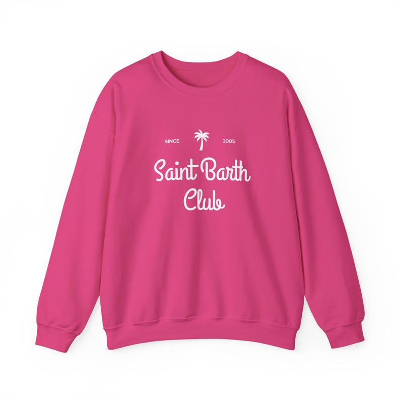 Sudadera del Club de San Bartolomé, Sudadera de cuello redondo de isla caribeña, Sudadera de vacaciones en San Bartolomé imagen 17
