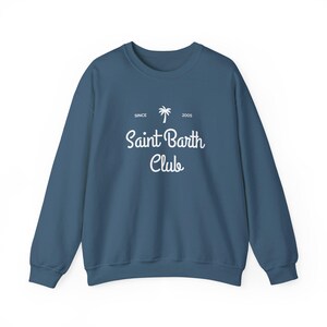 Sudadera del Club de San Bartolomé, Sudadera de cuello redondo de isla caribeña, Sudadera de vacaciones en San Bartolomé imagen 13