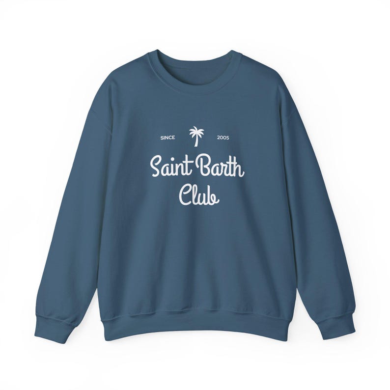 Sudadera del Club de San Bartolomé, Sudadera de cuello redondo de isla caribeña, Sudadera de vacaciones en San Bartolomé imagen 13