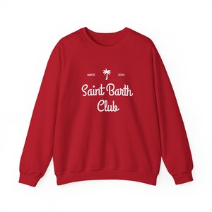 Sudadera del Club de San Bartolomé, Sudadera de cuello redondo de isla caribeña, Sudadera de vacaciones en San Bartolomé imagen 18