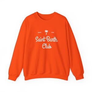 Sudadera del Club de San Bartolomé, Sudadera de cuello redondo de isla caribeña, Sudadera de vacaciones en San Bartolomé imagen 8