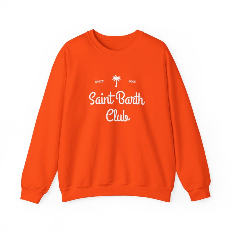 Sudadera del Club de San Bartolomé, Sudadera de cuello redondo de isla caribeña, Sudadera de vacaciones en San Bartolomé imagen 8