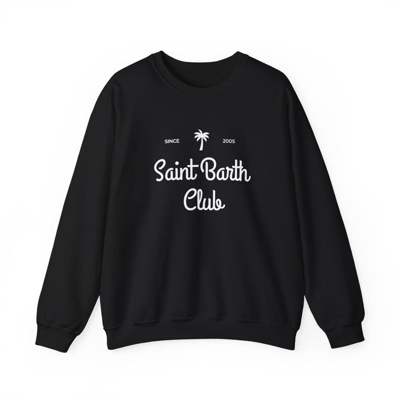 Sudadera del Club de San Bartolomé, Sudadera de cuello redondo de isla caribeña, Sudadera de vacaciones en San Bartolomé imagen 6