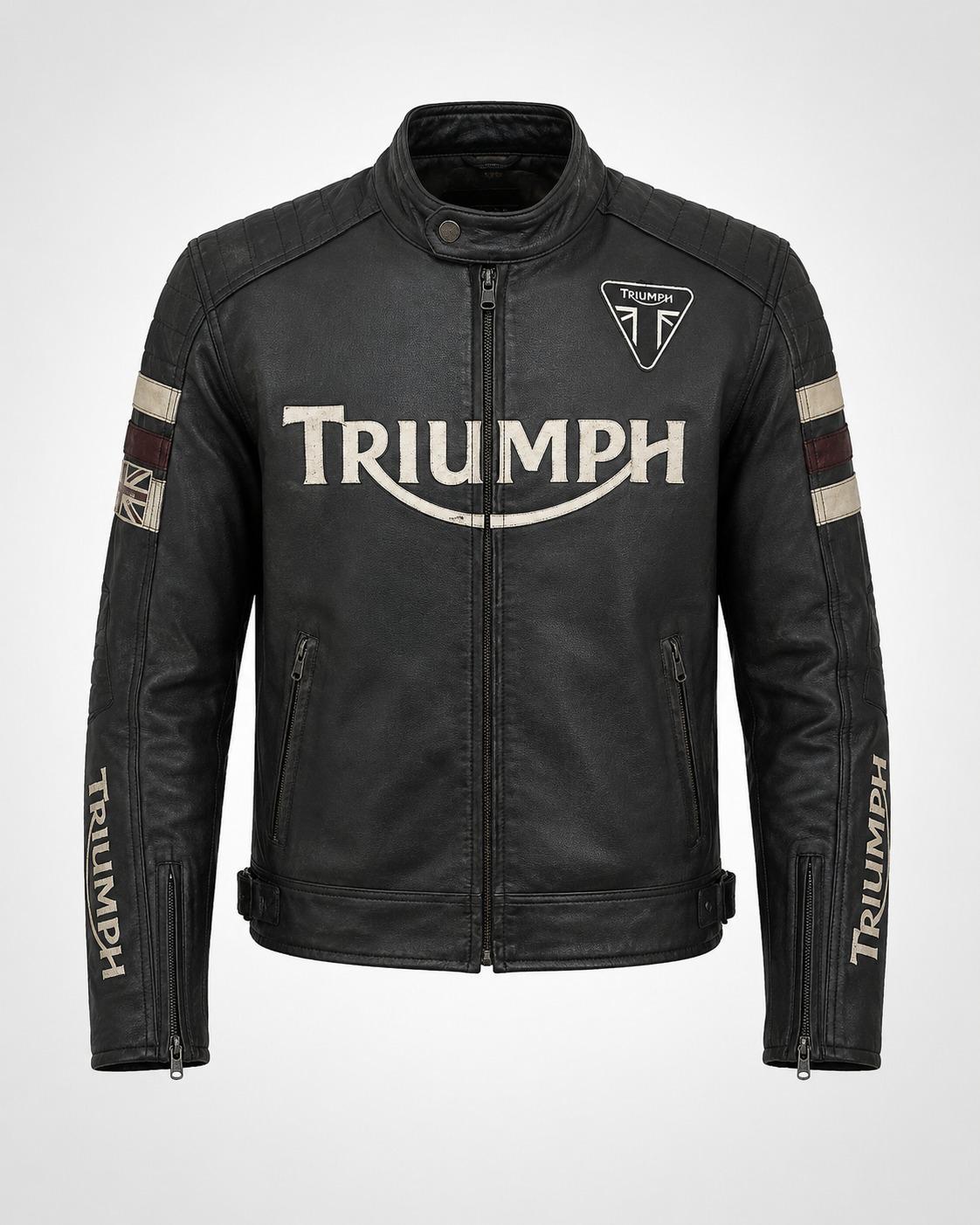Triumph motorcycle leather jacket - Etsy 日本