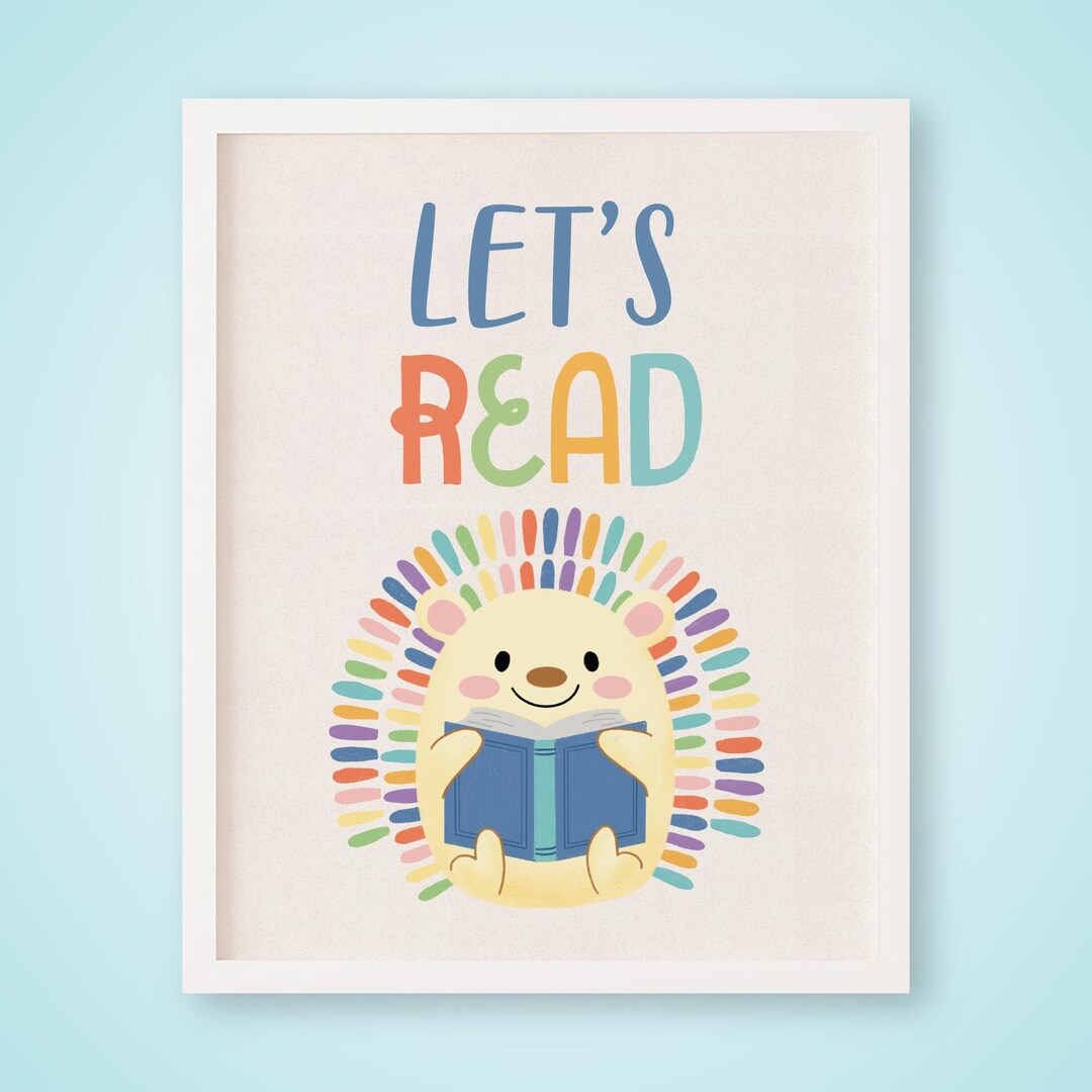 Let's Read Poster.pdf Let's Read Wall Art, Classroom Poster, Kids Reading Room Decor ...