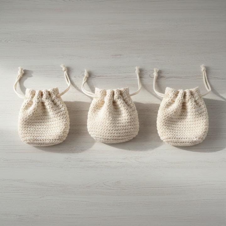 Beginner Crochet Drawstring Pouch Pattern – Mini Bag, Printable PDF - Etsy