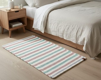 Striped Crochet Rug Pattern – Beginner Friendly, Easy Slip Stitch Home Decor (PDF Tutorial)