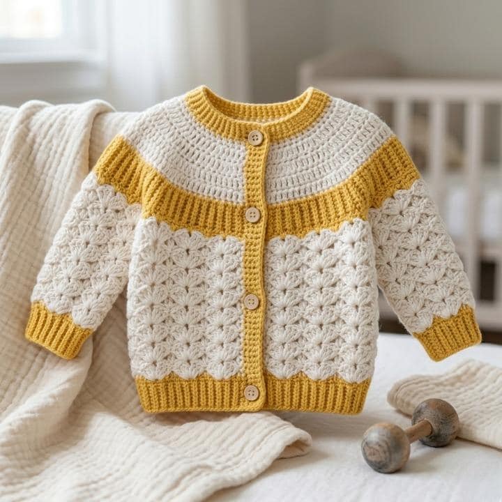 36 Crochet Baby Clothes Patterns with Bonnets, Booties, Rompers, and Dresses 23 Easy Crochet Baby Cardigan Pattern Beginner Friendly