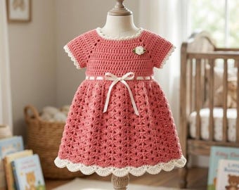 Crochet Baby Dress Pattern – Easy Beginner Tutorial (0-6 Months)