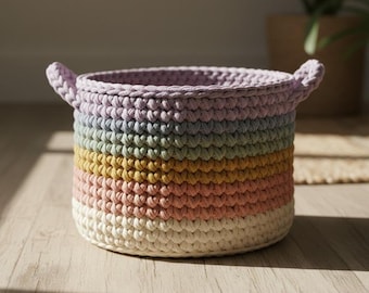 Beginner Crochet Rope Basket Pattern – Sturdy Storage Bowl (PDF Download)