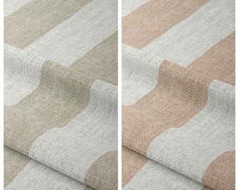 Striped Curtains. Custom Window Drapes for Living, Dining, Kitchen, Bedroom, Nursery. Blackout Option. Blush Pink/ White/ Beige