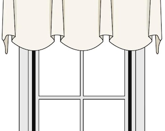Custom Size Board Mounted Sheffield Valance I 3000 Fabrics I Window Curtain Valance in Any Length & Width