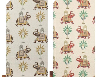 Patterned Curtains. Blackout Option. Custom Window Printed Drapes for Living, Bedroom, Dining & Nursery. Beige/ Brown/ Ivory/ Red/ Green