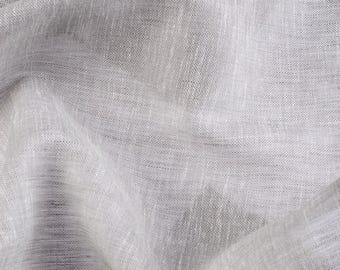 Textured Sheer Curtains. Custom Window Drapes for Living room, Bedroom, Dining, Kitchen, Nursery & Study. Blackout Option. Pale Gray