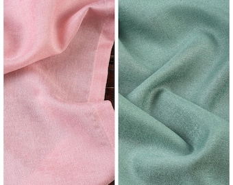 Textured Sheer Curtains. Custom Window Drapes for Living, Bedroom, Dining, Kitchen, Nursery & Study. Blackout Option.  Pink/ Turquoise Green